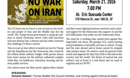 Time For A General Strike Against The US War Drive Against Iran! The Main Enemy Is At Home!